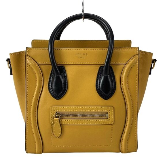 CELINE Luggage Nano Shopper Dark yellow Black (AMBER) - 970-073025 - Picture 1 of 14